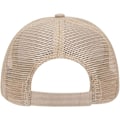 Miniatyrbillede 2 af 2: Bomuldstwill 6 Panel Low Profile Mesh Back Trucker Hat - Beige - One Size（56-59CM）