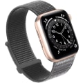 Miniatyrbilde 1 av 5: Kompatibel med Apple Watch-rem, Sport Nylon Loop-rem for kvinner og menn til iWatch Series Ultra 8 7 6 5 4 3 2 1 SE (38/40/41mm, mørkegrå)