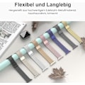 Miniatyrbild 4 av 6: 2 Stycken Armband Kompatibla med Apple Watch Armband, Dubbel Magnet Justerbart Rostfritt Stål Metall Kompatibelt med iWatch Armband Se Ultra Serien Starlight + Black 38/40/41mm