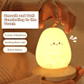 Miniatyrbillede 3 af 5: 3D Natlampe Sød Silikon Pæreformet Natlys Touch Lampe Natlamper til Soveværelse til Voksne Rum Dekoration B