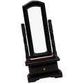 Miniatyrbillede 1 af 5: Fuld spejl miniature soveværelse tilbehør mini dressing fe have skab mini møbler yndig legetøj dukke dressing spejl træ sort skab