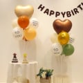 Miniatyrbilde 4 av 5: 10 stk. beige hjerteformede ballonger i folie, 18 tommer, retro aprikos hjerteballonger til babyshower, bryllup, valentinsdagdekorasjoner, kjærlighetsballonger