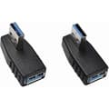 Miniatyrbild 1 av 5: USB 3.0 Adapter 90 Degree Right and Left Angle USB Corner Connector for USB Cable, USB Computer Accessories Black 2pcs (Left Turn, Right Turn)