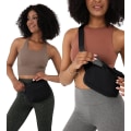 Miniatyrbild 5 av 5: 2L Bältesväska för kvinnor och män, Crossbody Fanny Packs med justerbar rem midjeväska för träning vandring löpning resor, Svart