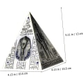 Miniatyrbillede 3 af 5: Sparegris Hjem Indretning Ornamenter til Skrivebord Gamle Ægyptiske Pyramide Model Simulering Pyramide Hjem Indretning, SØLV