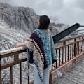 Miniatyrbillede 4 af 4: Kvinde Boho Etnisk Tibetansk Kvast Tørklæde Sjal Vild Strik Rose Rød Kappe Sjal Bredde Tørklæde Kvinder Tyk Trend Jul Tørklæder til  Varmt Tørklæde