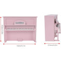 Pikkukuva 3 / 5: 1:12 Mini-pysty piano, nukkekodin puinen piano jakkaralla Elävä mini-talomallin lisävarusteet Urheilutarvikkeet Nuken lisävarusteet (Pink£)