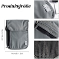 Miniatyrbilde 2 av 7: Halspose med brystlomme med RFID-beskyttelse, nylon brystlomme, vanntett og lett, unisex reiseveske Tyverisikker passholder Light blue