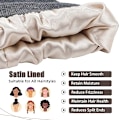 Miniatyrbilde 2 av 5: Dame Satin-foret Beanie for Kvinner Strikket Beanies Dame Vinter Beanies for Kvinner Hatter for Menn Mansjett Hodeskallelue