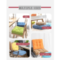 Miniatyrbilde 5 av 5: 2 stk gulvputer, firkantet og rund meditasjonspute, fløyelspute, dekorativ stol pute (15,8×15,8 tommer ×40cm, grønn, firkantet)