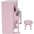 Pikkukuva 4 / 5: 1:12 Mini-pysty piano, nukkekodin puinen piano jakkaralla Elävä mini-talomallin lisävarusteet Urheilutarvikkeet Nuken lisävarusteet (Pink£)