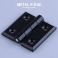 Miniatyrbillede 2 af 5: Foldbare hængsler - 4 stk. hardware dørhængsler til husholdningsskab, zinklegering, sort, 50 * 50 * 6mm