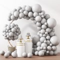 Miniatyrbillede 1 af 5: 129 stk. grå balloner latex balloner forskellige størrelser 18 12 10 5 tommer mat grå fest ballon sæt til fest dekoration