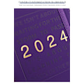 Miniatyrbillede 3 af 5: 2024 Planlægger Kunstlæder Cover 12 Månedlige Ugentlige Agenda Notesbog med Elastisk Lukning Loop Serie Agenda Notesbog, PINK, 1stk