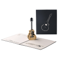 Miniatyrbild 4 av 5: Gitarr Pop Up-kort Födelsedag, Alla hjärtans dag, Jubileum Tackkort, Handgjort Examenskort, Tomt Sympati-kort, Presentkort med kuvert Alla tillfällen