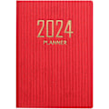 Miniatyrbillede 1 af 5: 2 stk., 2024 Planlægger 2024 Kalender 12 Måneders Planlægger 2024-2025 Daglig Ugentlig og Månedlig Agenda Notebook A7 PU Læder Cover（RØD）