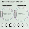 Miniatyrbillede 2 af 5: Kvinder og mænd, rustfrit stål mesh loop magnetisk spænde udskiftning til iWatch-remme (41mm/40mm/38mm, regnbue).