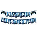 Miniatyrbild 3 av 5: Videospel Party Tillbehör Set Födelsedag Dekoration för Pojkar - Inklusive HAPPY BIRTHDAY Gamer Banner, Controller Ballonger, 20 st Latexballonger