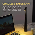 Miniatyrbilde 3 av 8: Konst skrivbordslampa USB oppladbar skrivebordslampe Julegave til grunnskole- og videregående elever Bursdagsgave grå