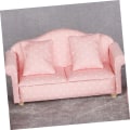 Miniatyrbild 4 av 5: 3-delad soffa set miniatyrer barn lekset bordsskiva miniatyrer dockhus mini soffa mini möbler soffa soffa ring ställ trä soffa modell.