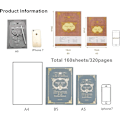Miniatyrbillede 2 af 5: Retro Tykkere Enkle Magiske Stave Pure Notebook Journal Traveler Notepad (Gul, A5)
