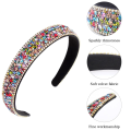 Miniatyrbillede 2 af 5: Rhinestone-pandebånd til kvinder - krystal-bling-diamant-pandebånd - glitter-pandebånd - fødselsdagspige-pandebånd - retro-hårtilbehør - gaver (blandet farve)