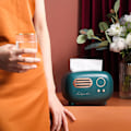 Miniatyrbillede 4 af 5: Retro Radio Model Servietboks Servietboks Multifunktionel i Hjemmets Stue Sød Holder til Badeværelse Kontor(Grøn)