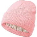 Miniatyrbilde 1 av 5: Dame Satin-foret Beanie for Kvinner Strikket Beanies Dame Vinter Beanies for Kvinner Hatter for Menn Mansjett Hodeskallelue