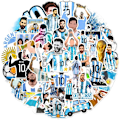 Miniatyrbilde 2 av 5: 50 stk Super Star Fotballspiller Klistremerke Messi Vinyl for Argentina Messi Fan Hjemmedekorasjon Bærbar Vannflaske Telefon Skateboard Dekorativt Tilbehør