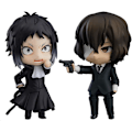 Pikkukuva 1 / 5: Nakahara Chuuya&Dazai Osamu Anime Action Figure Q Version Clayman Vaihda Kasvot Liikuteltavat Liitokset Hahmomalli 3.9 Tuumaa, Akutagawa Ryunosuke+dazai Osamu