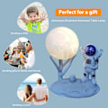 Miniatyrbild 3 av 5: Astronaut Måne Måne Bordsdekoration, Dimbar, Semestergåva, 300mAh Powerbank för Sovrum,A