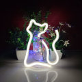 Miniatyrbild 2 av 5: Katt Neon Skyltar, USB eller 3-AA Batteridriven Neonljus, LED-ljus Bordsdekoration, Flickors Sovrumsväggdekor, Barnens Födelsedagspresent (Vit)