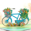 Miniatyrbillede 2 af 5: Pop-up-kort, Bicycle Floats pop-up-kort, Landlig stil, Velegnet til alle lejligheder, Med kuvert og note 6\" x 8\" (Bicycle Floats)