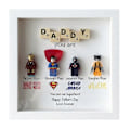 Miniatyrbilde 1 av 5: Superhelt Bilderamme Veggkunst Retro Tegneseriefigur Familie Dekor White Family 6