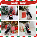 Miniatyrbillede 4 af 5: Julehundetrøjer Jule kæledyr outfit tøj sød sort snemand kostume hvalp kat strikkede trøjer (XS, sort snemand)