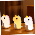 Miniatyrbild 2 av 5: Enhörning Nattlampa Silikon Digital Smart Alarmklocka Sänglampa Silikon Nattlampa Cartoon Ljus Digital Klocka Enhörning Nattlampa, Lila