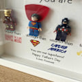 Miniatyrbilde 3 av 3: Superhelt Bilderamme Veggkunst Retro Tegneseriefigur Familie Dekor Black 8 People