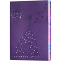 Miniatyrbillede 1 af 4: A5 Linjeret Notebook Planner Rejsejournal Læder Notebook  Princess Butterfly Dagbog, Skrive Notebook Linjeret Note Pads Lilla Journal 240 Sider