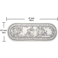 Miniatyrbillede 5 af 5: Oval skridsikker bademåtte, maskinvaskbar absorberende brusebadsmåtte til badekar, stue, køkken (40 x 120 cm)