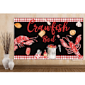 Miniatyrbillede 5 af 5: Stort banner til krebsegilde - baggrundsbanner til krebsegilde - dekoration til krebsegilde - festartikler til krebsegilde - baggrund til krebsegilde - 6x3,6FT