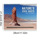Miniatyrbilde 5 av 5: Rooster Nature Calendar 2024 | Naturens Dick Pics Prank Gave | Hængende Vægkunst Månedlig Familie Kalender | Sjov og Sjov Gave til Voksne