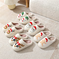Miniatyrbillede 6 af 7: RUYI Jule-Tøfler til Kvinder og Mænd - Plys Tøfler, Vintertøfler Varme og Fluffy, Skridsikre Letvægts Bløde Tøfler, Julegaver Santa Claus 38-30 (suitable for size 37-38)