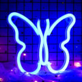 Miniatyrbillede 1 af 3: Sommerfugl Neon Lys til Soveværelse, Lys Op Skilt Nyhed Cool til Soveværelse, Værelse, Væg Dekoration, Bar, Fest, Jul, Fødselsdag-blå
