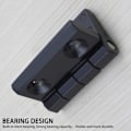 Miniatyrbillede 5 af 5: Foldbare hængsler - 4 stk. hardware dørhængsler til husholdningsskab, zinklegering, sort, 50 * 50 * 6mm