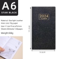 Miniatyrbild 2 av 5: 2024 Fickplanerare/Fickkalender, Vecko- och Månadsplanerare från Jan 2024 till Dec 2024, Agenda Planerare och Schemaorganisatör (Svart, 2 st)