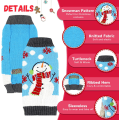 Miniatyrbild 2 av 5: Pet Jul Hundtröjor Snögubbe Tryckt Valp Juldräkter Vinter Varma Turtleneck Jumpers Valp Stickade Kläder Kattkläder (XXL, Blå Snögubbe)
