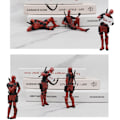Miniatyrbillede 4 af 5: 1 stk. Deadpool Funky Model: Oplev ånden af en drilsk superhelt, håndlavet, superheltedekoration, tilbagelænet positur Style05