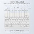 Miniatyrbillede 5 af 5: Bluetooth tastatur og mus combo genopladelig bærbar trådløs tastatur mus sæt til iPad tablet Windows (10 tommer hvid)