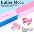 Miniatyrbillede 3 af 5: Neglefil og buffer - 3 stk dobbeltsidet neglefil, rektangulær neglebuffer, bufferblok svamp poleret, leveres med neglebåndssaks og -skubber