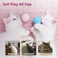 Pikkukuva 4 / 5: Chirping Cat Toys Balls with Silver Vine Catnip, 3 Pack Fluffy Interactive Cat Kicker, 3 Lifelike Animal Sounds, Kitty Kitten Catnip Exercise Toys